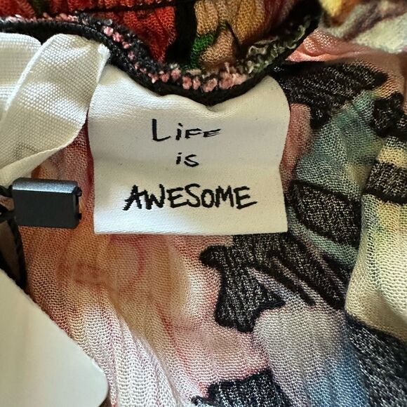 NWT‎ Desigual Multicolor Off-Shoulder Tiered Floral Hi-Lo Dress Size L - Picture 11 of 12